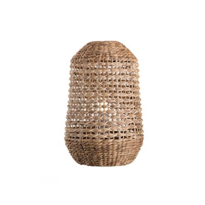 L'Oca Nera lampada da terra in rattan grande H58cm