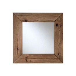 L'Oca Nera Specchiera quadrata legno riciclato 80 cm
