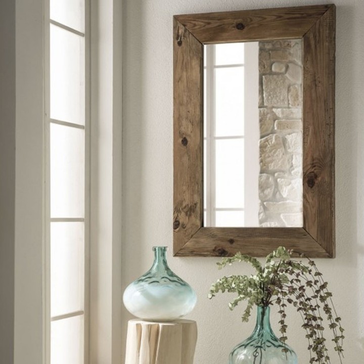 L'Oca Nera Specchiera rettangolare legno 120 × 80 cm