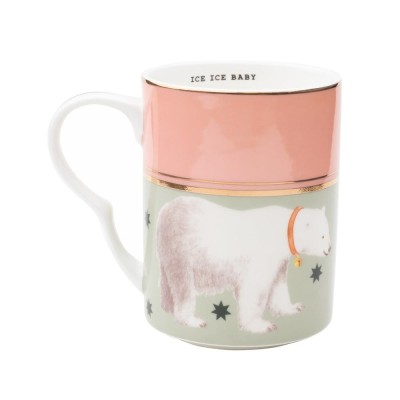 Mug Polar Bear in Bone China con Dettagli Oro – Yvonne...