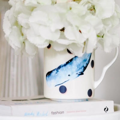 Mug Whale in Bone China con Dettagli Oro – Yvonne Ellen... 2