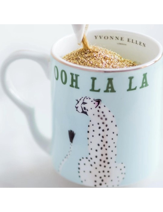 Small Mug Cheetah in Bone China con Dettagli...