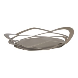 Arti e Mestieri Vassoio Origami beige in ferro 46 × 32 cm