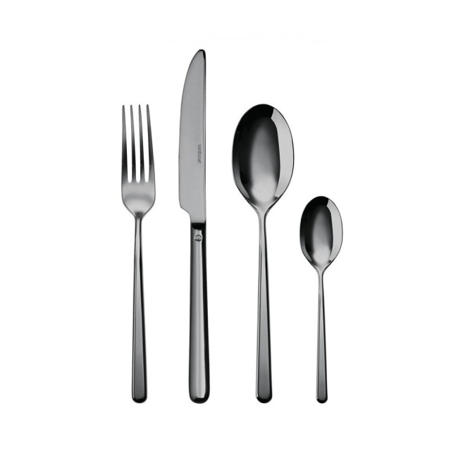 Servizio 24 Pezzi Monoblocco Linear PVD Black