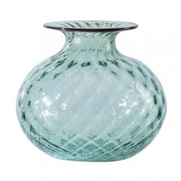 Venini Monofiori Balloton verde rio filo rosso alto 12,5 cm