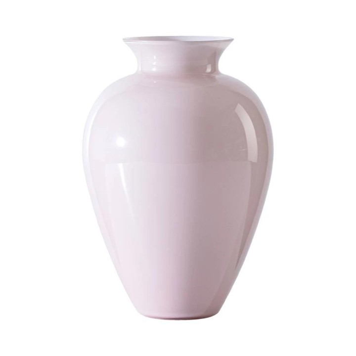 Venini Vaso Labuan rosa cipria e lattimo alto 29 cm