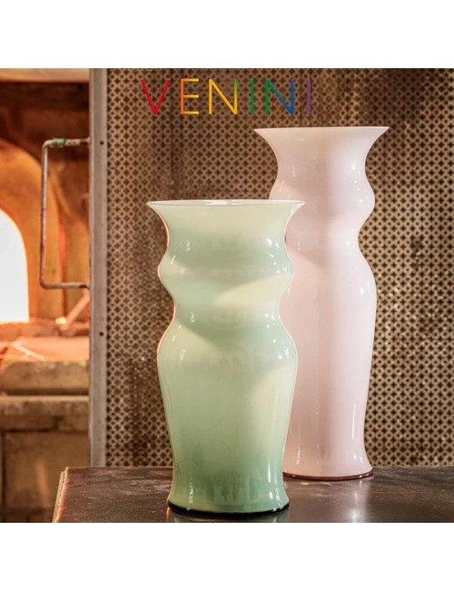 Vaso Odalische Venini in Vetro Verde Rio –...