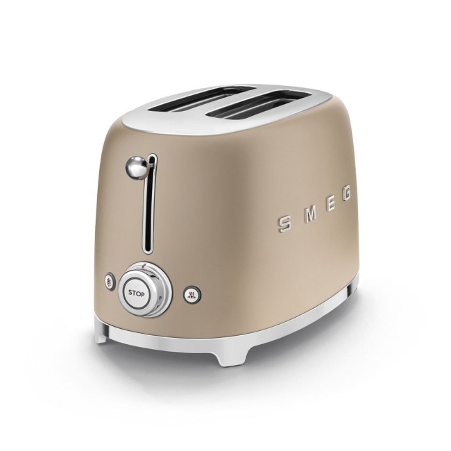 SMEG TOSTAPANE 2FT CHAMPAGNE MATTO