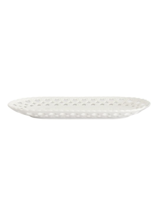 PIATTO OVALE PORC.TRAF.CUORI 15X30CM
