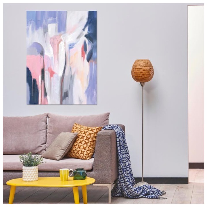 Agave Quadro Paint viola e rosa su tela 90 × 120 cm