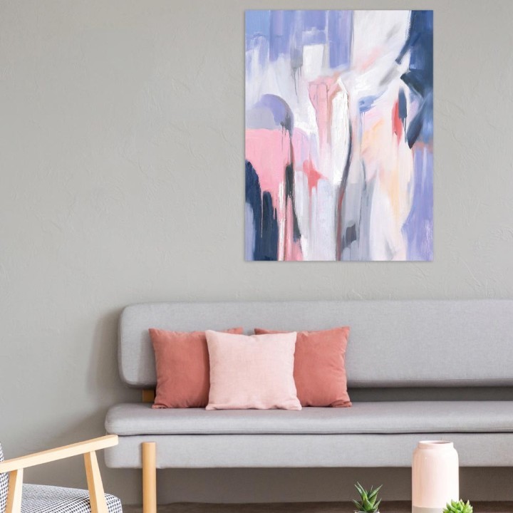 Agave Quadro Paint viola e rosa su tela 90 × 120 cm