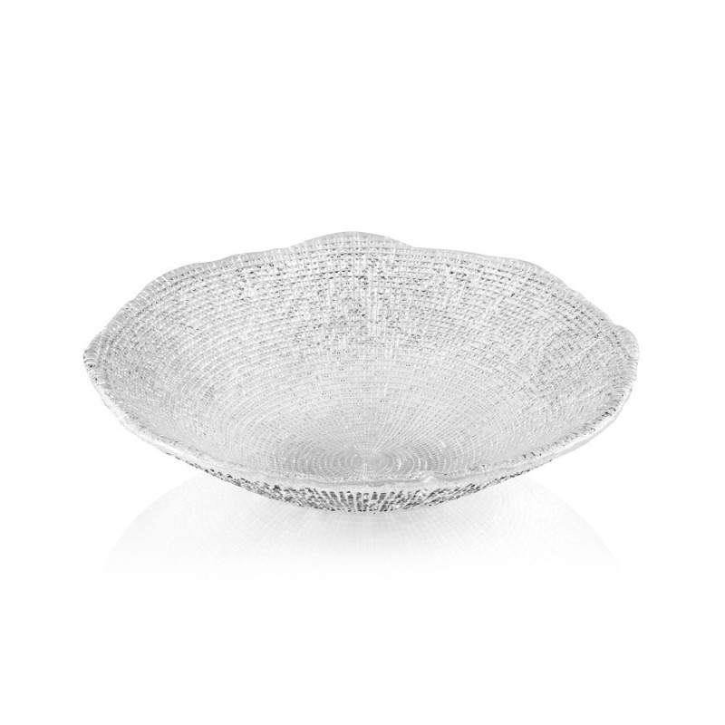 Insalatiera Diamanté Ø33 cm – Vetro Pressato Trasparente