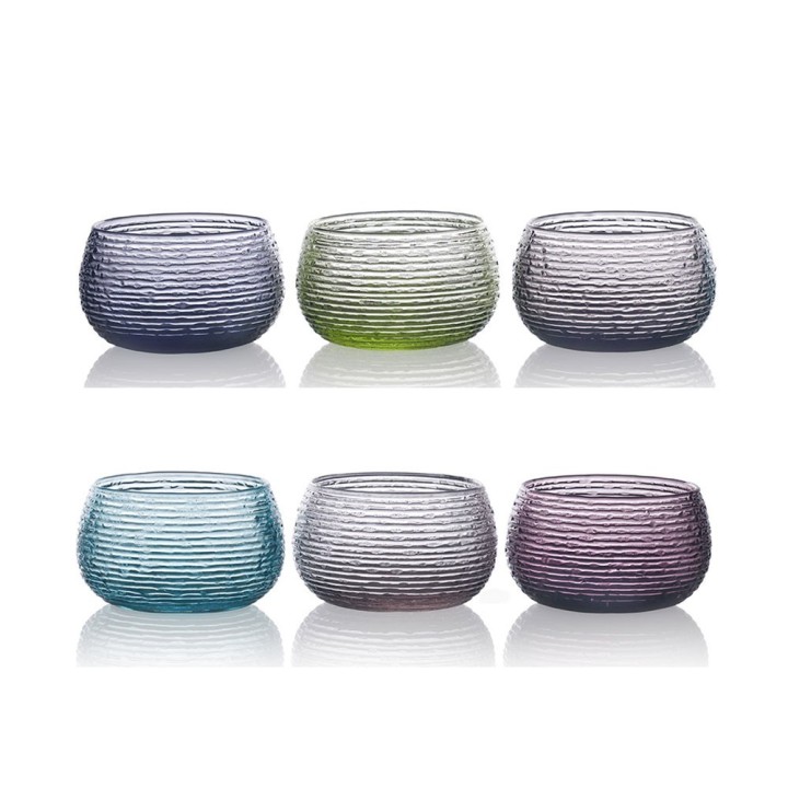 Ivv Set di 6 coppette in vetro soffiato colori assortiti