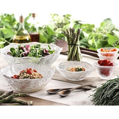 Insalatiera Diamanté Ø33 cm – Vetro Pressato Trasparente 2