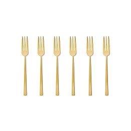 Sambonet Set di 6 forchettine da dolce Rock PVD Gold