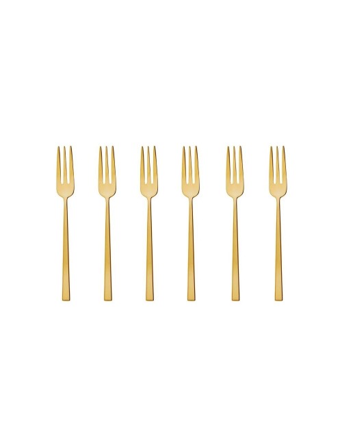 SET 6 FORCH. DOLCE ROCK PVD GOLD