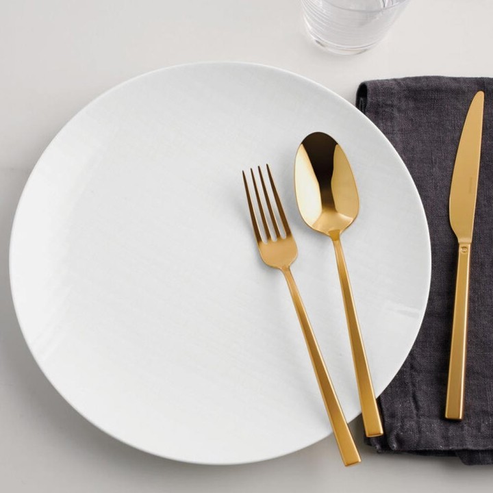 Sambonet Set di 6 forchettine da dolce Rock PVD Gold
