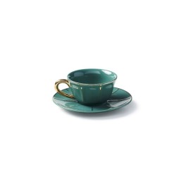 Bitossi Home Tazza da tè con piattino verde vintage