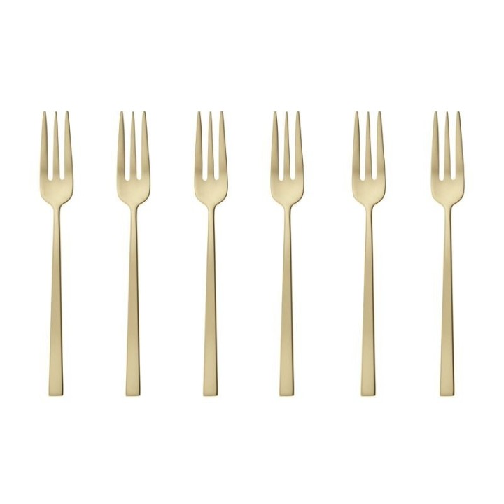 Sambonet Set di 6 forchettine Rock PVD Champagne Antique