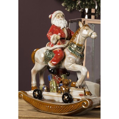 BABBO NATALE SU CAVALLO PORCELLANA 2