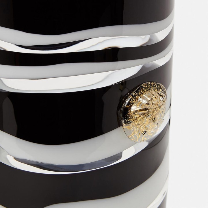 Venini Vaso Versace Gessato a fasce alto 27 cm