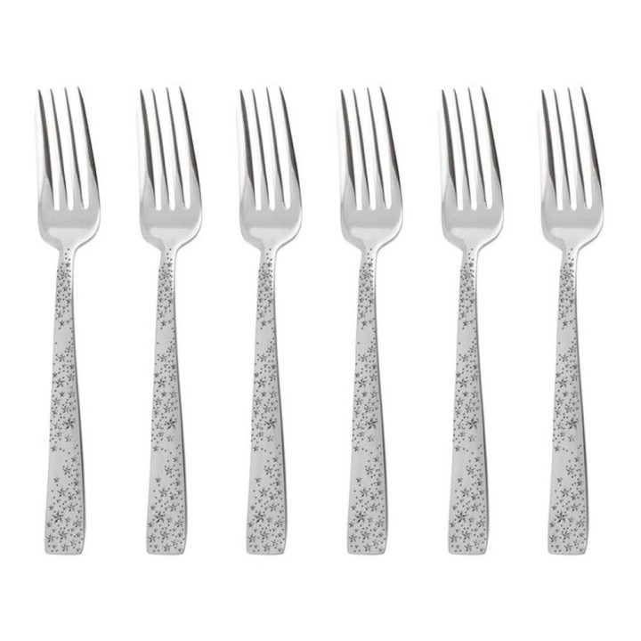 Sambonet Set di 6 forchette da dolce Cometa in acciaio inox