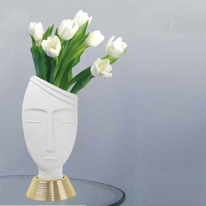 Bongelli Preziosi Vaso Testa Uomo bianco 45 cm