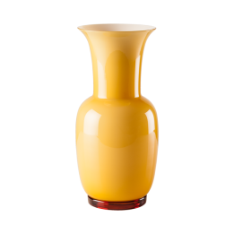 Venini Vaso Opalino ambra e lattimo alto 36 cm