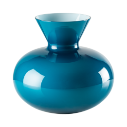 Venini Vaso Idria orizzonte e lattimo alto 27 cm