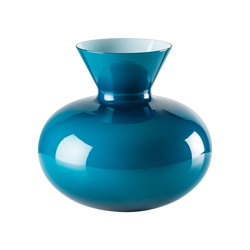 Vaso Idria Venini in Vetro di Murano Orizzonte e Lattimo – Design Iconico