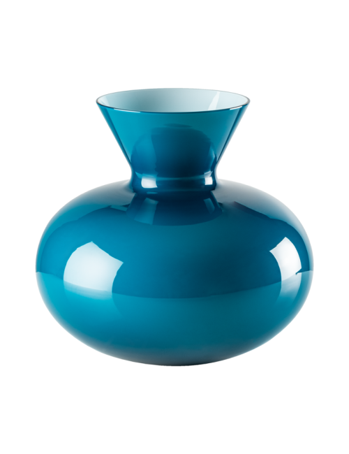 Vaso Idria Venini in Vetro di Murano Orizzonte e Lattimo – Design Iconico