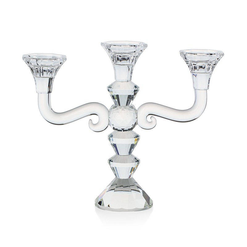 Candeliere Tre Fiamme Emò Italia Collezione Ghiaccio 21 cm