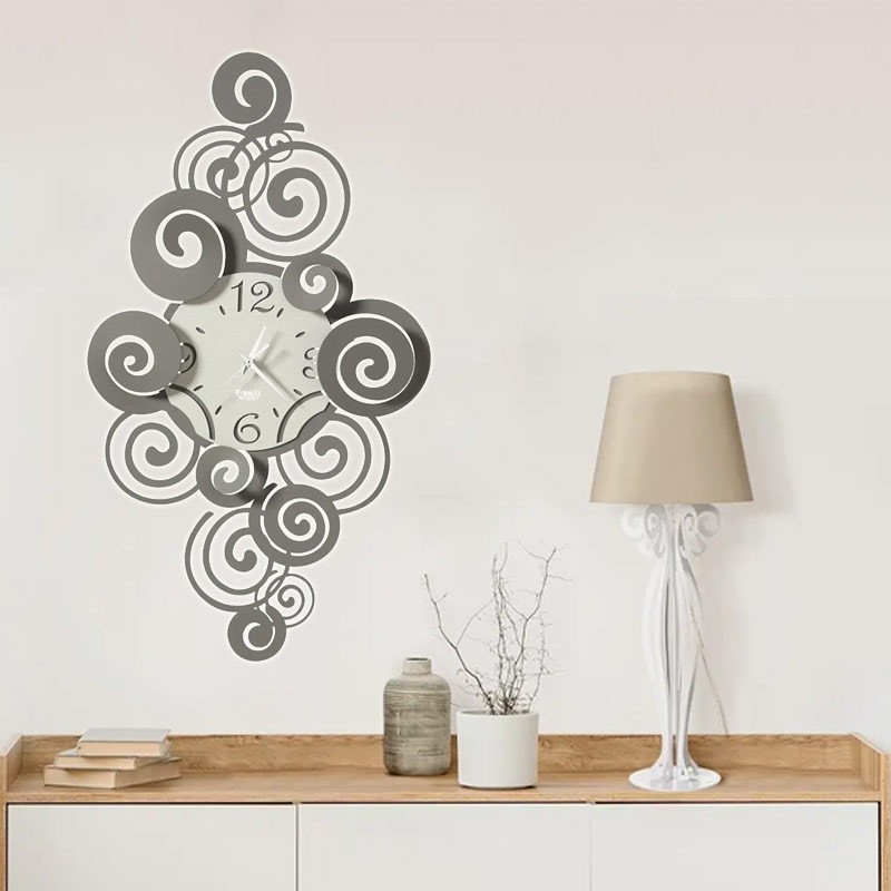 Orologio da Parete Arabesque Arte e Mestieri Fango Avorio