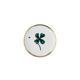 Bitossi Home Piatto Quadrifoglio con bordo oro Ø 17 cm
