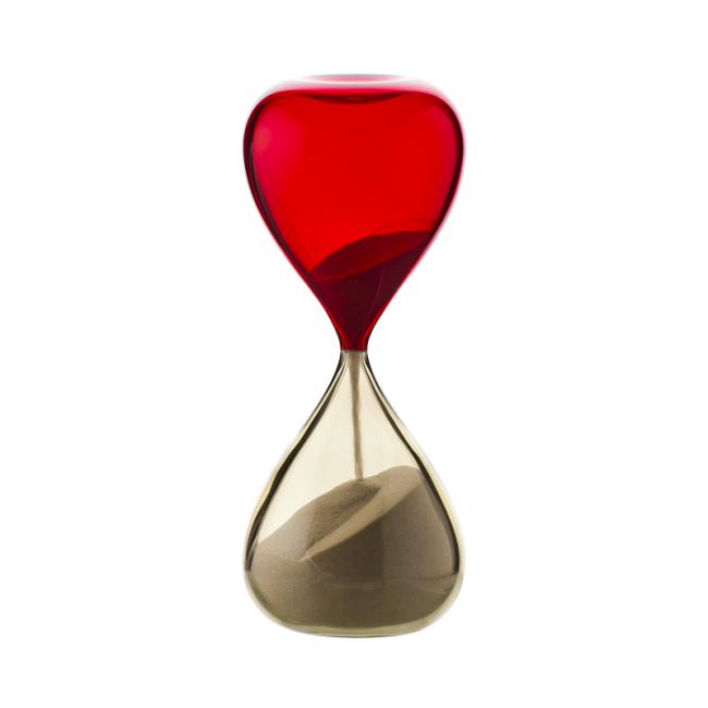 Clessidra Pagliesco/Rosso Venini – Icona di Design in Vetro Soffiato