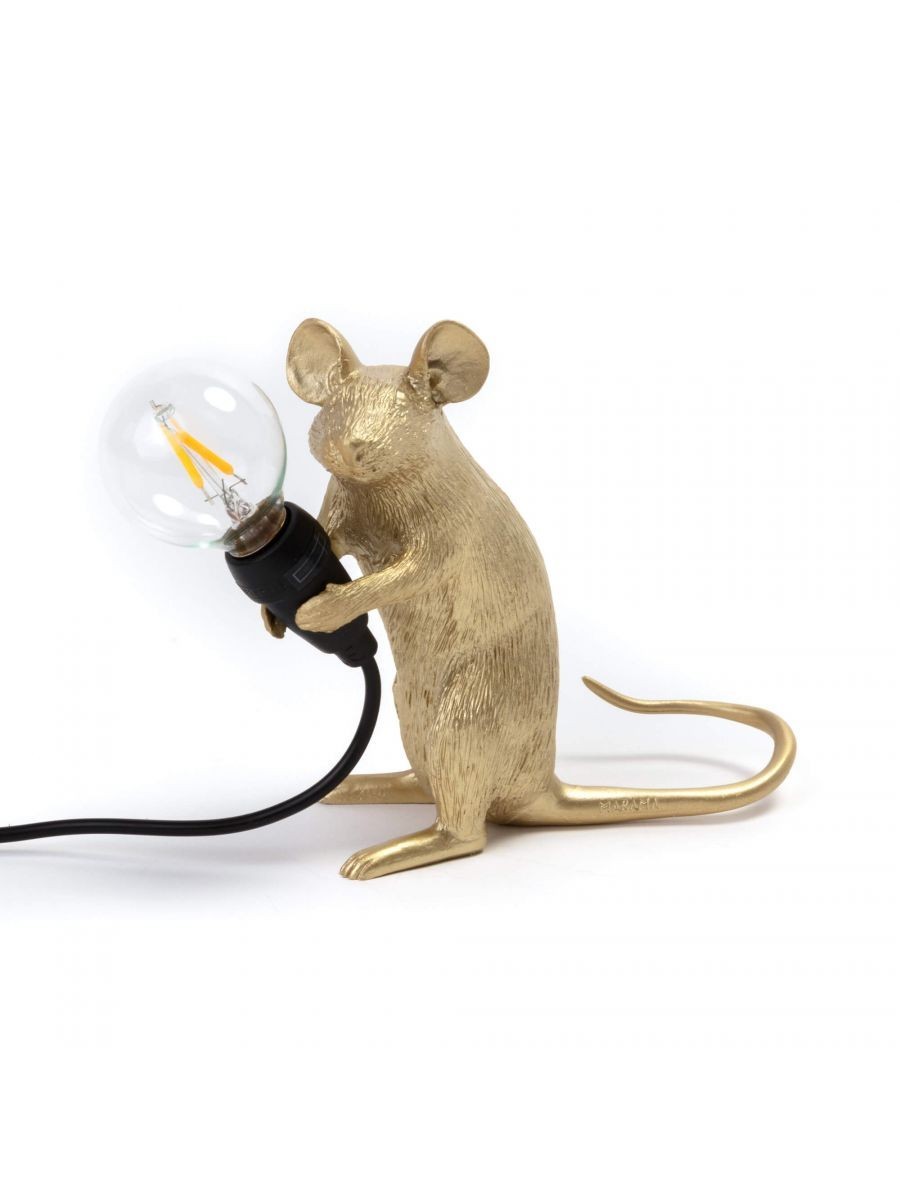 Acquista la Lampada Mouse Lamp Step Gold di Seletti - Candida Celiento - Candida  Celiento