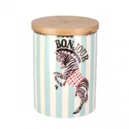 Yvonne Ellen Barattolo Zebra in porcellana e bambù da 700 ml