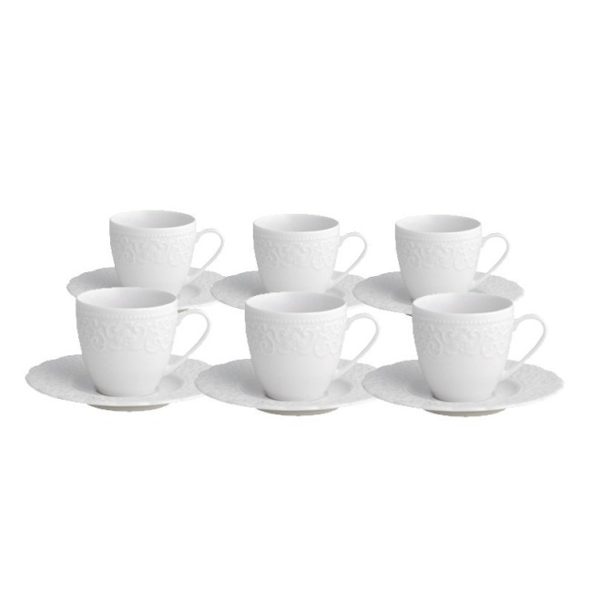 SET 6TAZZA CAFFE GRAN GALA BONE PORCELAIN