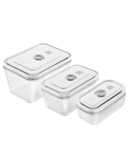 Set 3 Contenitori Sottovuoto Zwilling S/M/L in Vetro Borosilicato – Grigio