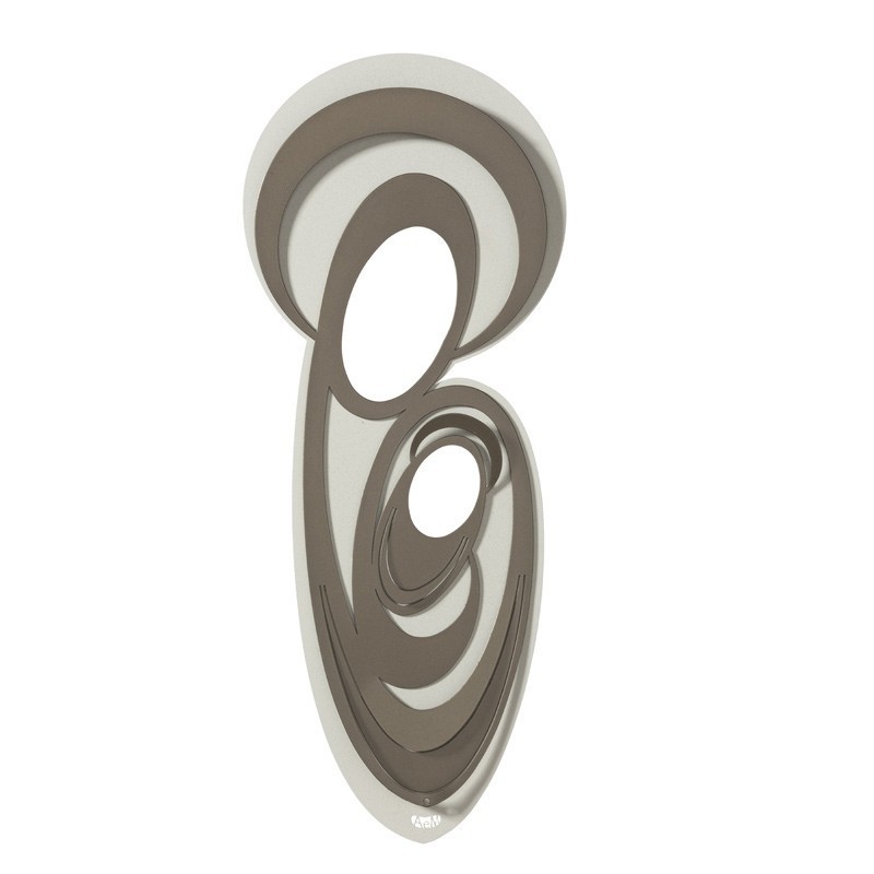 Icona Maternità Grande Avorio/Bronzo – Pannello Decorativo in Ferro