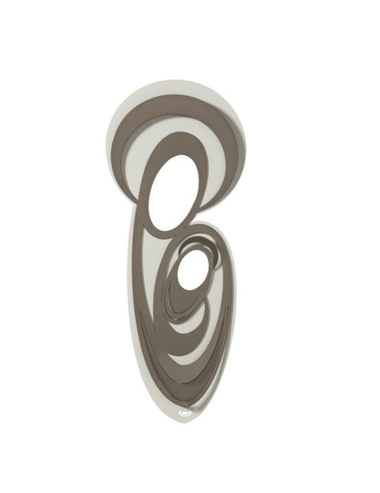 Icona Maternità Grande Avorio/Bronzo – Pannello Decorativo in Ferro