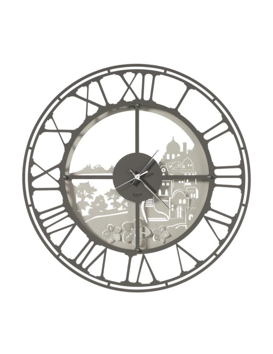 Orologio Scorcio Italico Avorio-Fango Ø60 cm – Arti e Mestieri