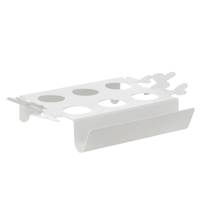 VASSOIO CAFFE' BUTTERFLY BIANCO