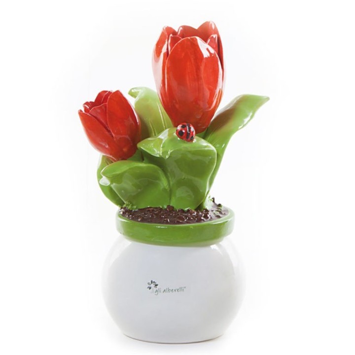 Gli Alberelli Piantina media di tulipano in ceramica
