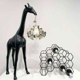 Qeeboo Giraffe in Love XS nera alta 100 cm