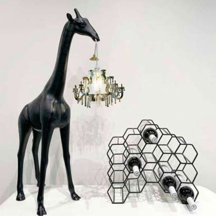 Qeeboo Giraffe in Love XS nera alta 100 cm