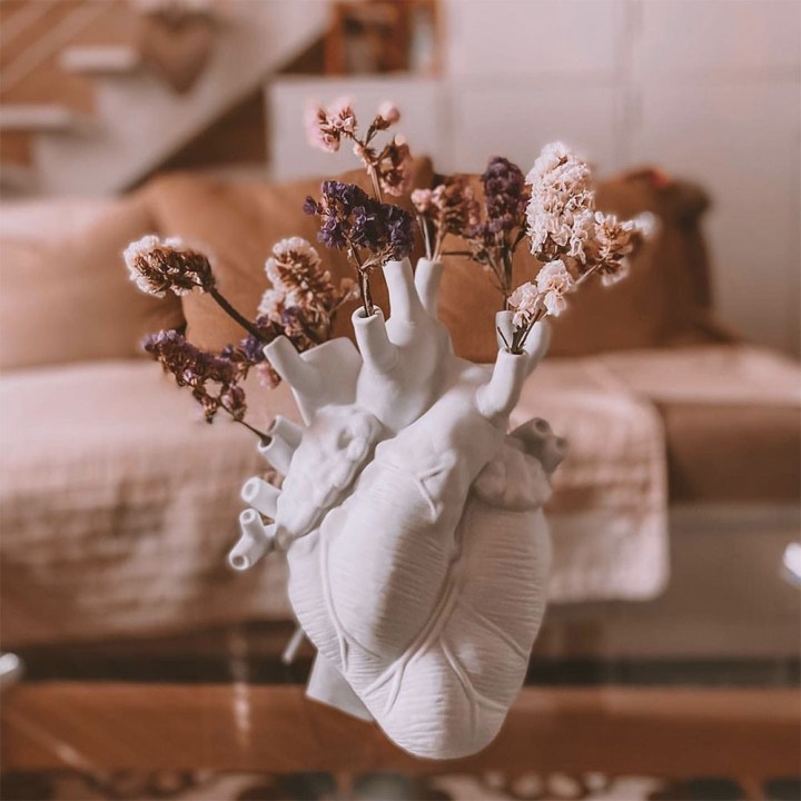 Seletti Vaso Love in Bloom bianco alto 25 cm