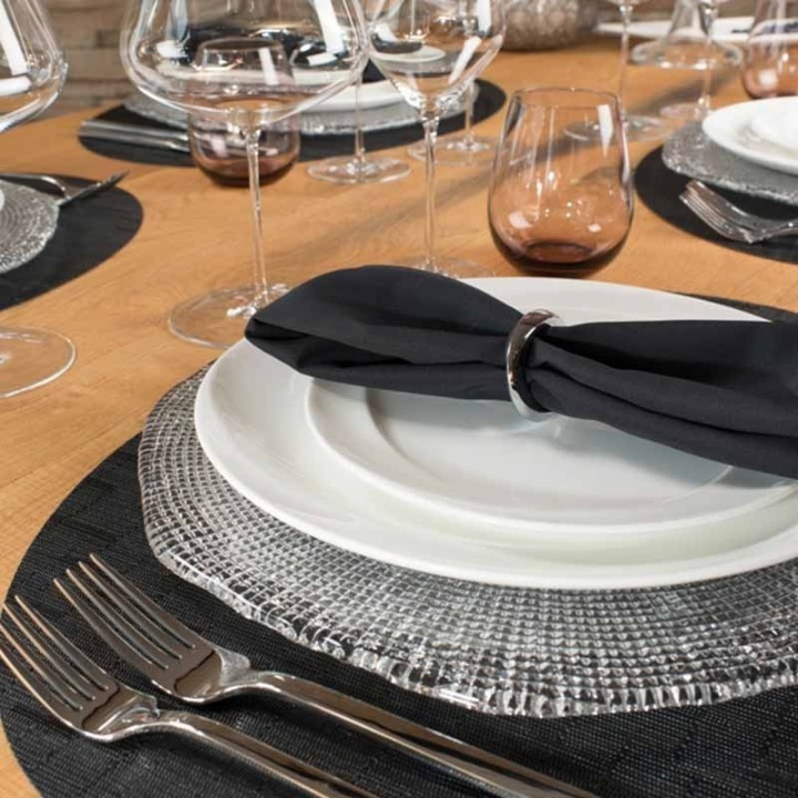 Ivv Sottopiatto Diamantè in vetro trasparente Ø 34 cm