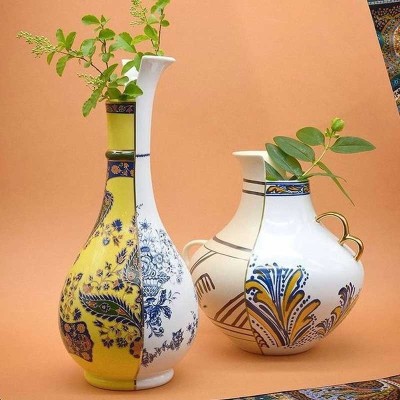 VASO IN PORCELLANA "HYBRID-NAZCA" ? cm. 22,5 h.25 2