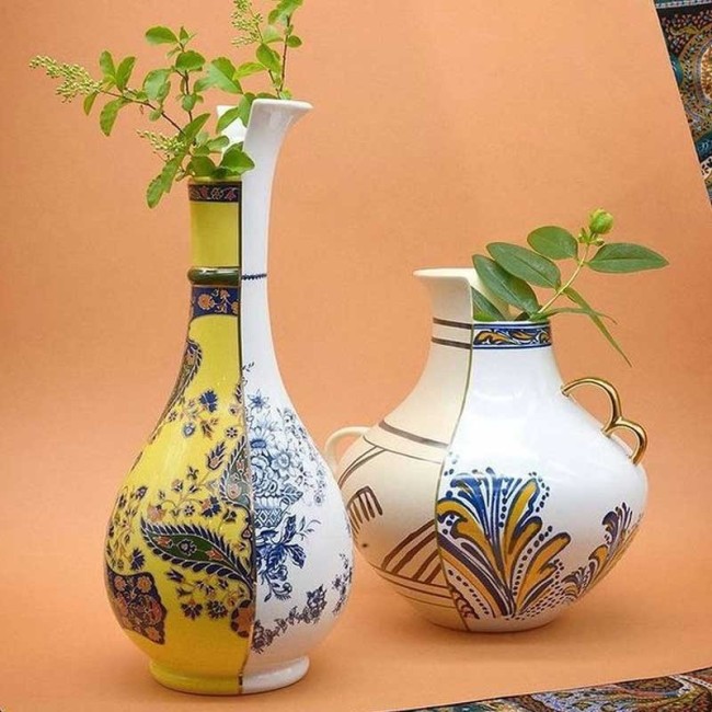 VASO IN PORCELLANA "HYBRID-NAZCA" ? cm. 22,5 h.25